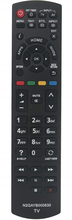 N2QAYB000830 Remote Control Replacement for Panasonic Viera LCD LED TV TX-L32EN63