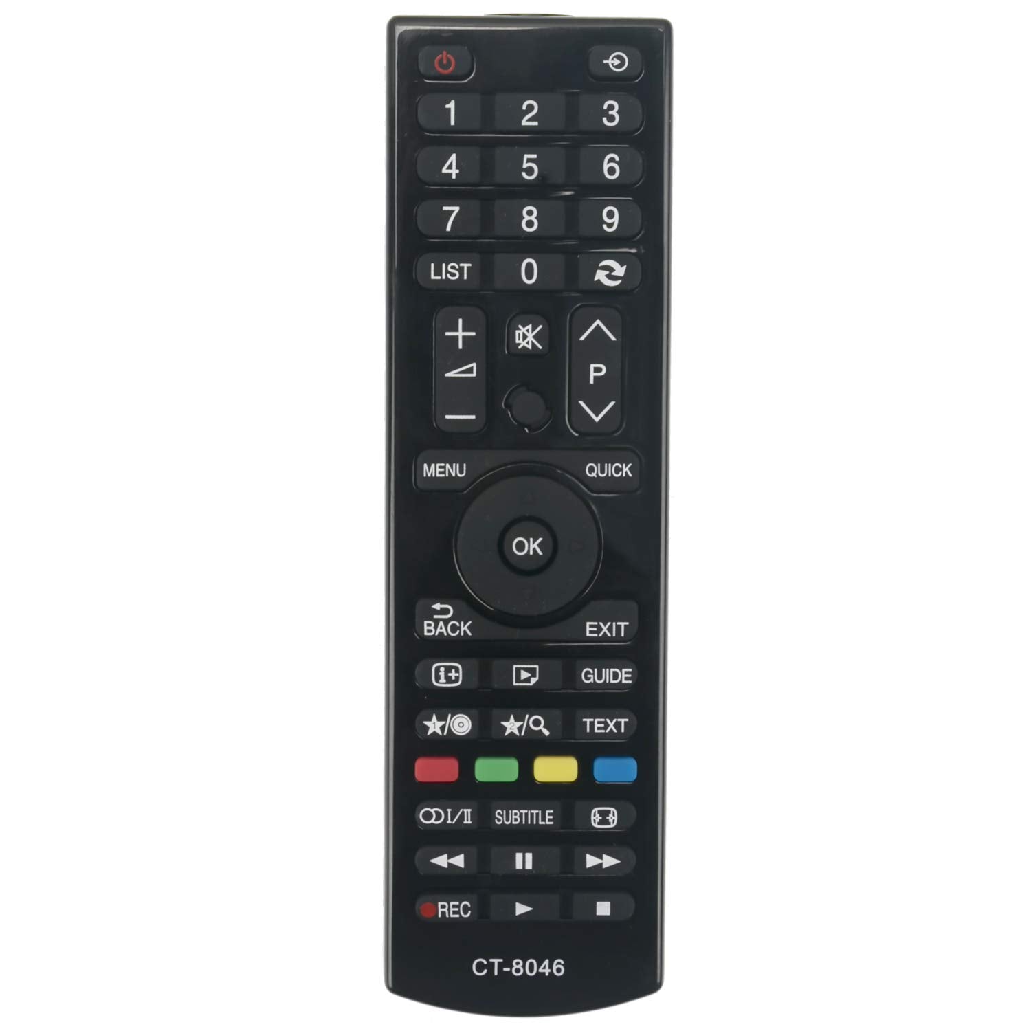 CT-8046 Remote Control Replacement for Toshiba TV CT8046 32W1633DB 40L1543DG