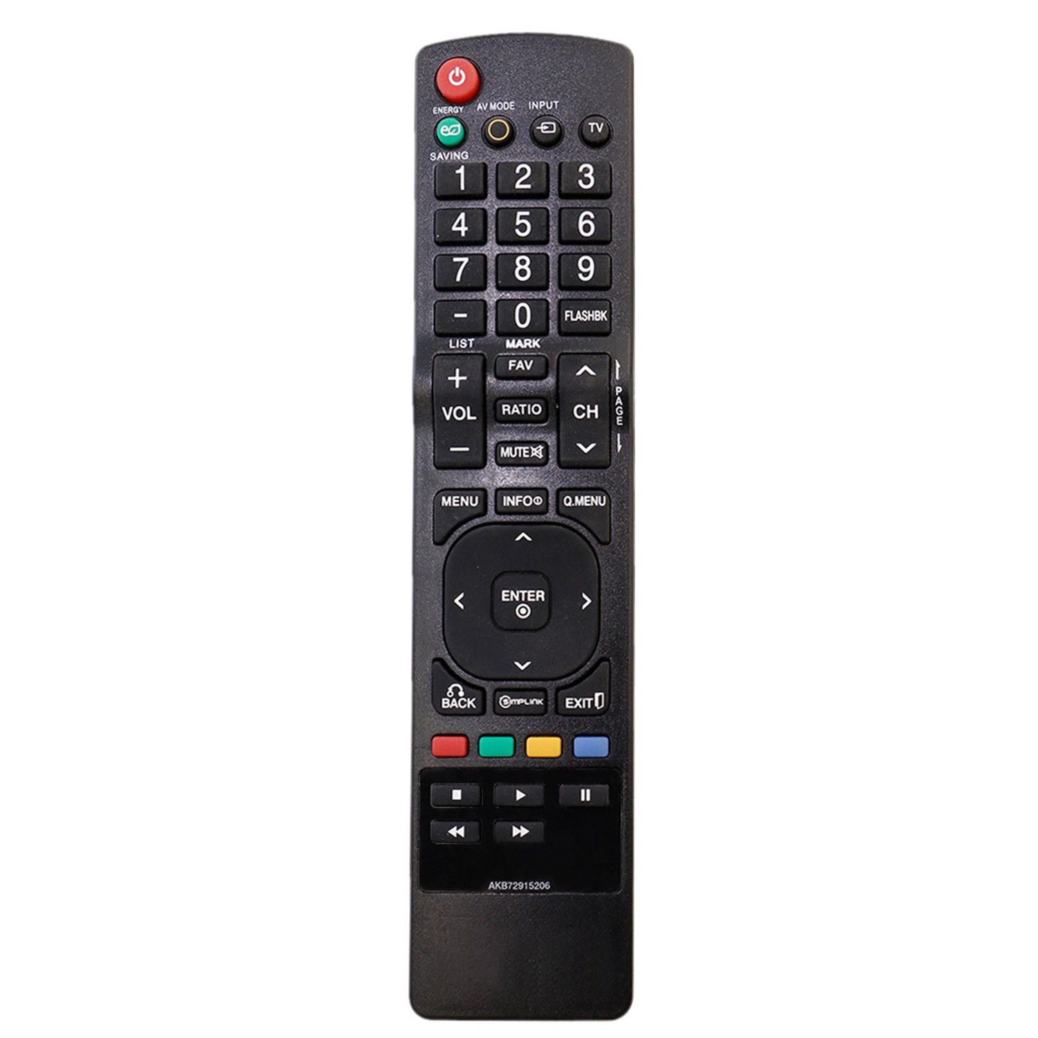AKB72915206 Replacement Remote Control for LG TV 26LD352C 42LX6500 47LX6500 55LX6500
