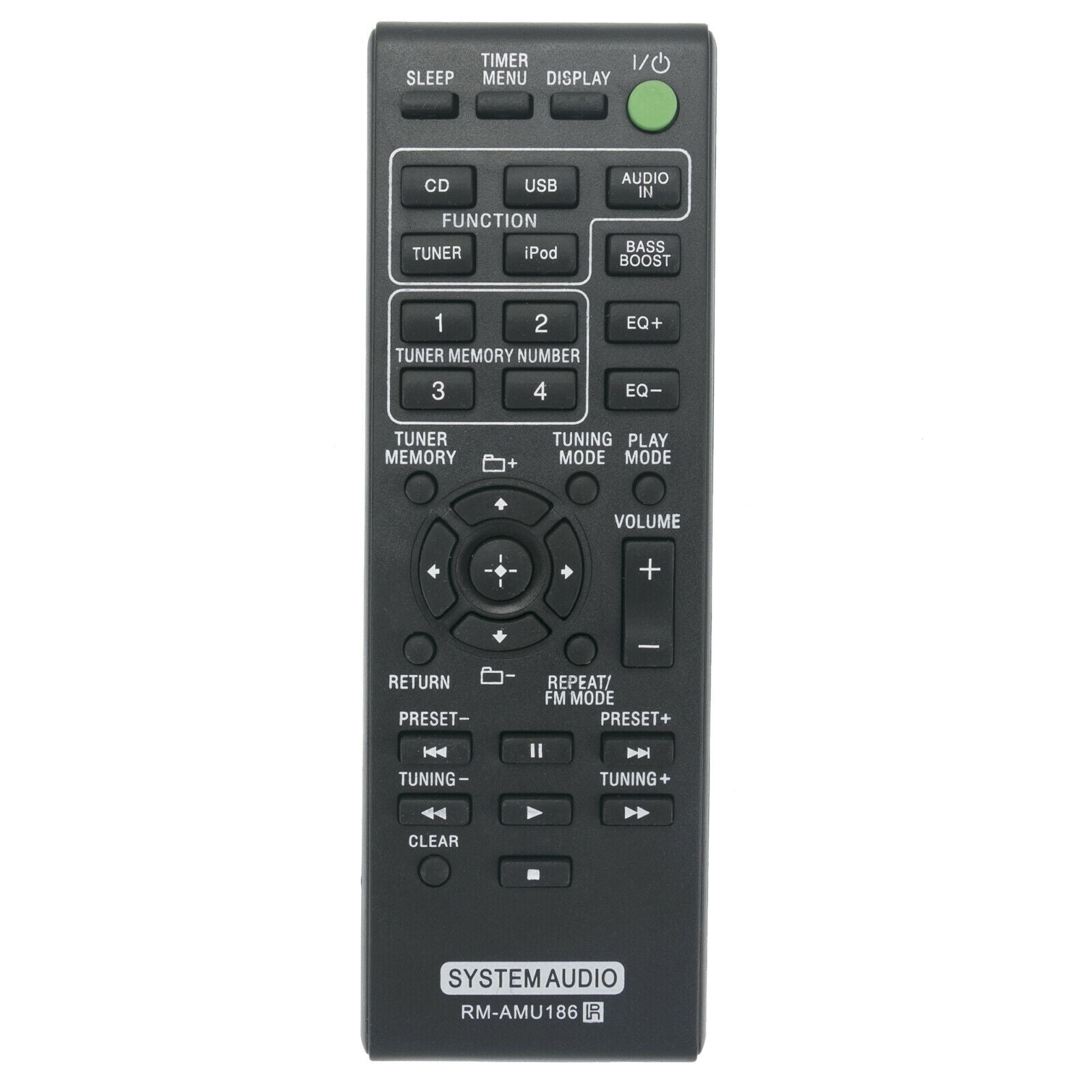 RM-AMU186 Replacement Remote Control for Sony HCD-EC719IP HCD-EC919IP MHC-EC719IP