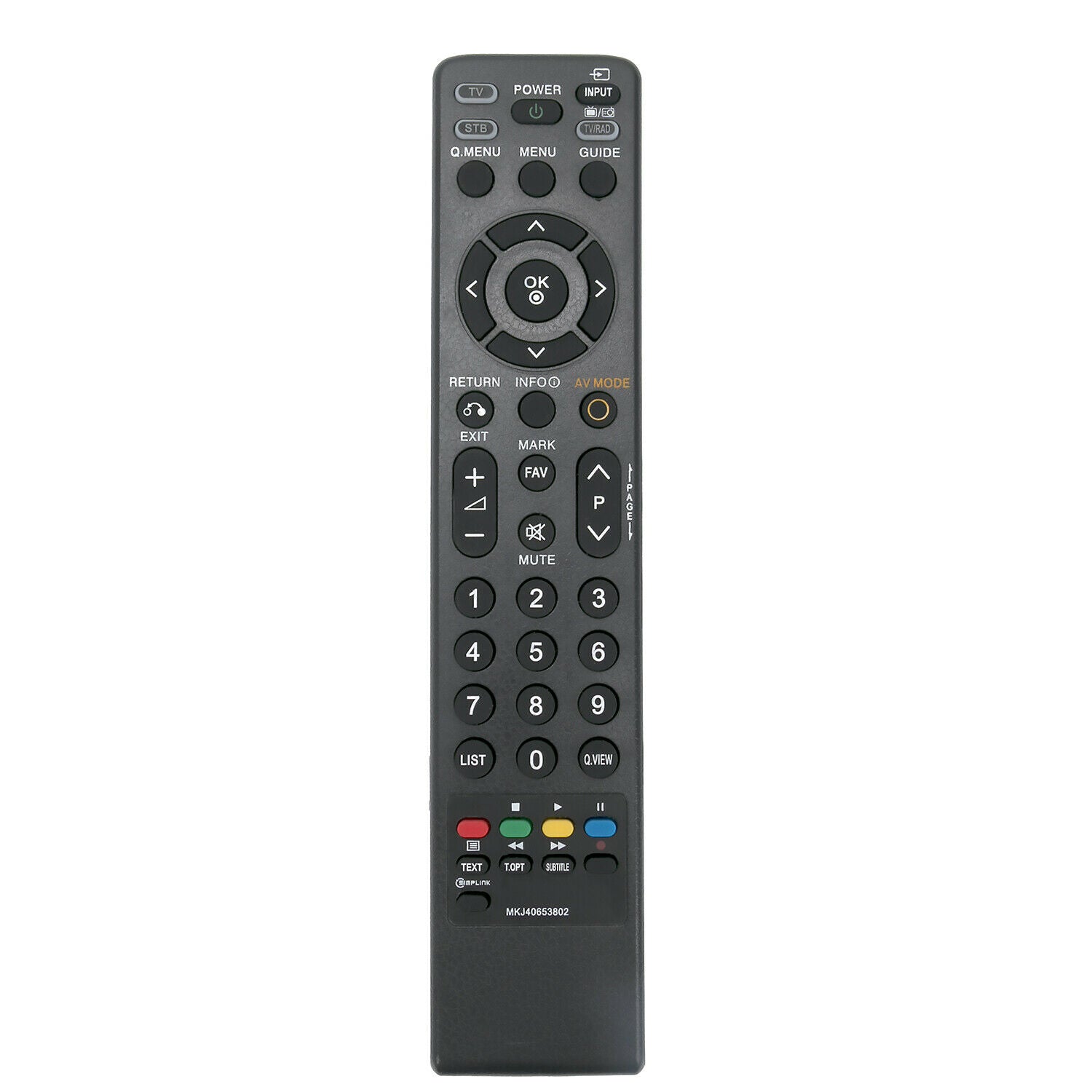 LG MKJ40653802 / MKJ42519601 Replacement Remote Control for Various Models