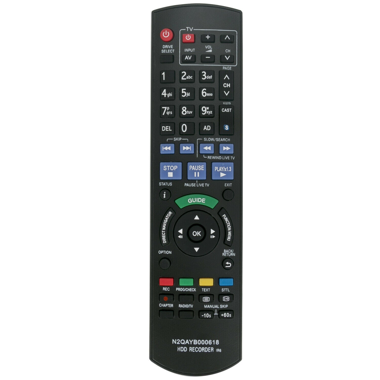 N2QAYB000618 Replacement Remote control for Panasonic DMR-HW100 DMRHW100EB-K