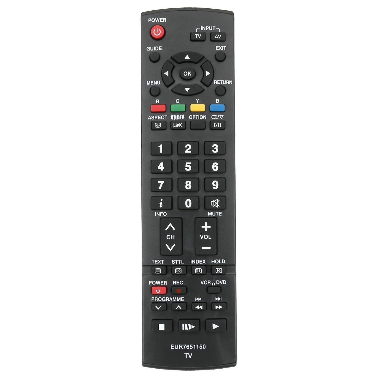 EUR7651150 Replacement Remote Control for Panasonic TH42PX70A TH50PX70A
