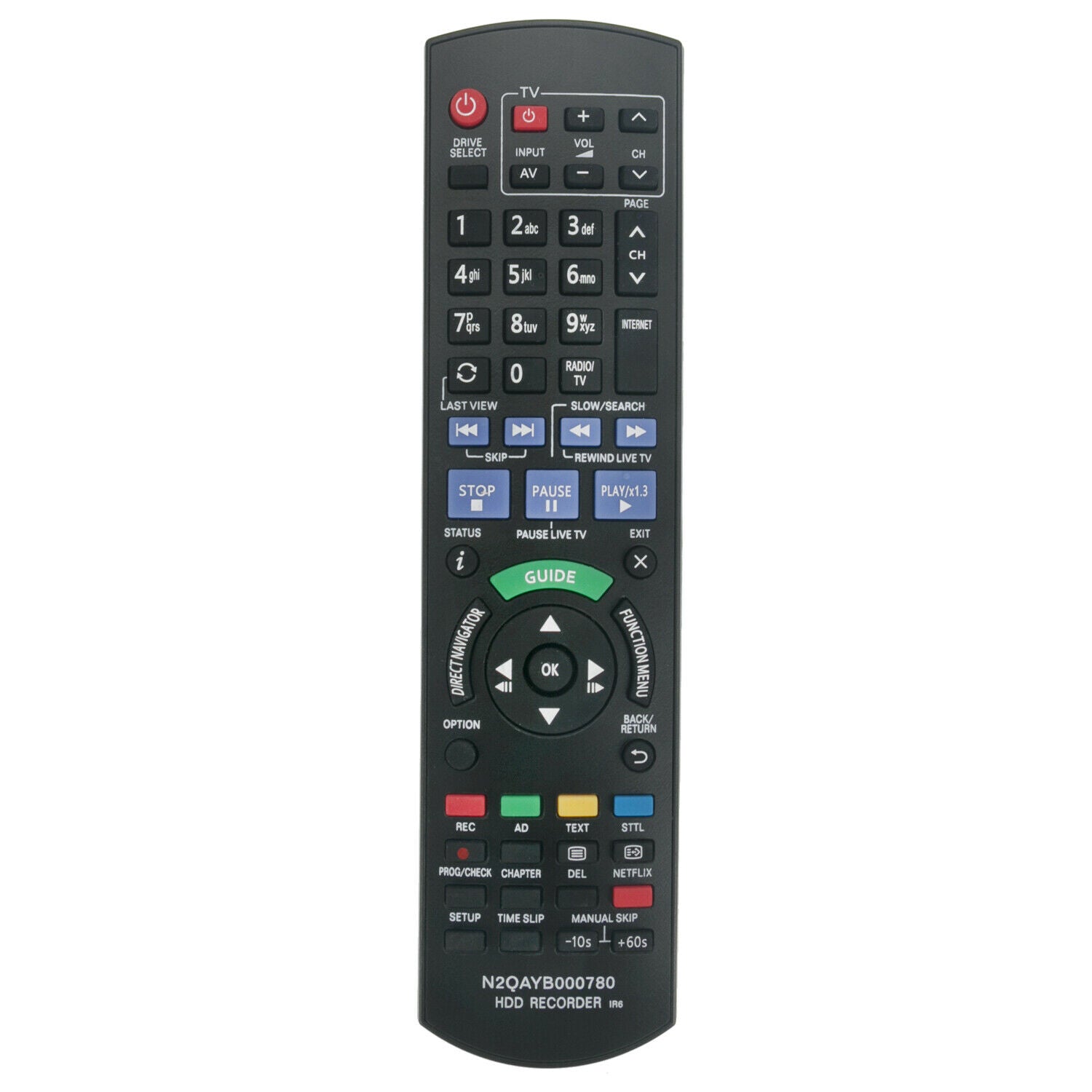 N2QAYB000780 Replacement Remote Control for Panasonic HDD Recorder DMR-HWT230EB DMR-HW120EBK